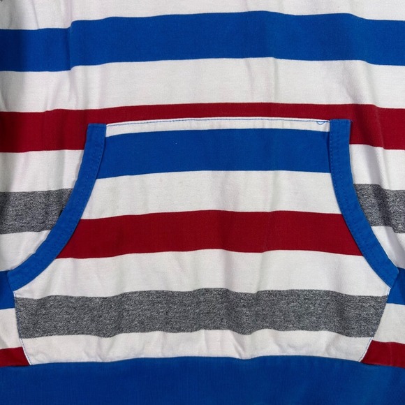 Ecko Unltd Hoodie Boys Medium Red White and Blue Striped Long Sleeve Sweater - Picture 2 of 10